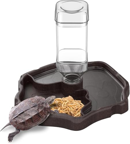 Automatischer Reptilien-Wasserspender Schildkrötenfutter und Wassernapf, Wasserspenderflasche für Schlangenbart, Bartagame, Eidechse und Chamäleon (A1) von GYJZZW