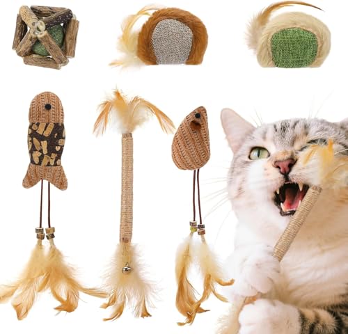 GYJZZW Katzenminze-Katzenspielzeug für Indoor-Katzen – 6 Stile, natürliches Silbervin-Kauspielzeug zur Zahnreinigung, Linderung von Angst und Stress, reduziert Fettleibigkeitsrisiko, ideal als GYJZZW Katzenminze-Katzenspielzeug für Indoor-Katzen – 6 Stile, natürliches Silbervin-Kauspielzeug zur Zahnreinigung, Linderung von Angst und Stress, reduziert Fettleibigkeitsrisiko, ideal als von GYJZZW