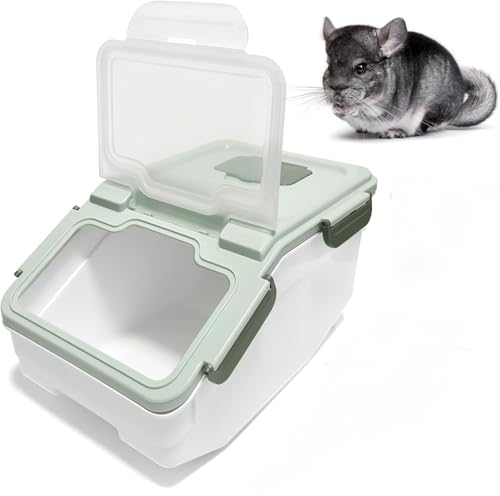 Großes Chinchilla Sandbad Container Kit Kunststoff Chinchillas Staubbad Haus, Hamster Duschraum für Igel, Meerschweinchen, Eichhörnchen und andere Kleintiere (Grün) von GYJZZW