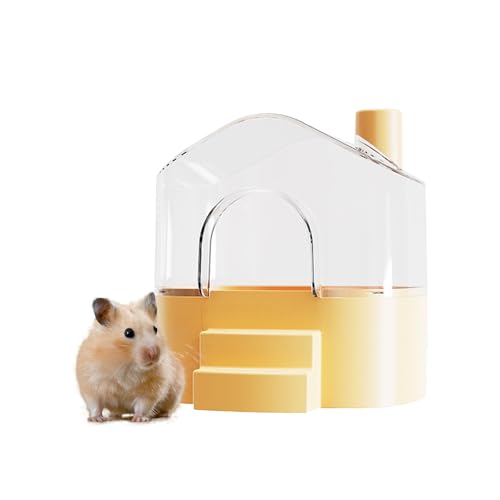 Hamster Sandbad Container Box Großer Raum Hamster Badewanne Graben Sandbehälter für Pygmäy, Chinchilla, Ratten, Mäuse, Rennmäuse, andere Kleintiere (Gelb) von GYJZZW