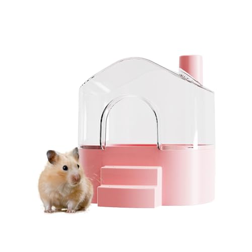 Hamster Sandbad Container Box Großer Raum Hamster Badewanne Graben Sandbehälter für Pygmäy, Chinchilla, Ratten, Mäuse, Rennmäuse, andere Kleintiere (Rosa) von GYJZZW