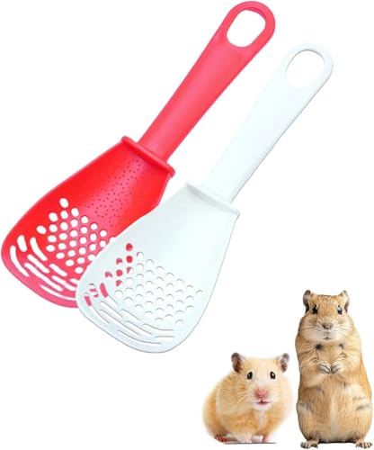 Hamster-Sandbadschaufel, Kunststoffstreuschaufel für Chinchilla, Rennmäuse, Bartagamen, Reptilien, Siebschaufel für Kleintierkäfigreinigung, Hamsterkäfig-Zubehör (A1) von GYJZZW