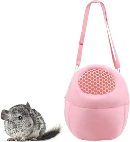 Haustier-Tragerucksack für Kleintiere, Reisehandtasche für Katze, Welpen, Meerschweinchen, Igel, Hamster (groß, rosa) von GYJZZW