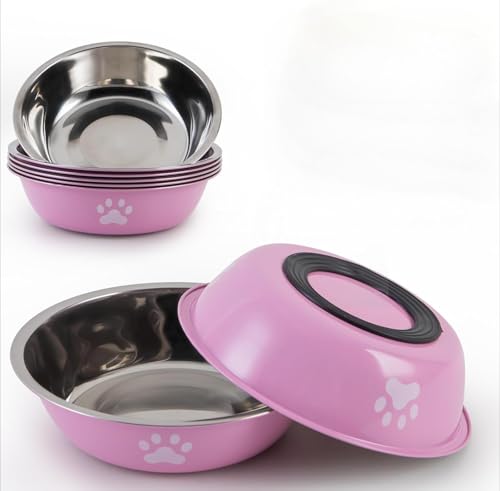 Katzennäpfe aus Edelstahl, rutschfest, Edelstahl, Katzenschüssel, Metall, Katzenschüssel, Schnurrhaar, Müdigkeit, Kätzchen-Teller, flach, breit, Kätzchen-Schalen, Schnurrhaarfreundlicher Futternapf von GYJZZW