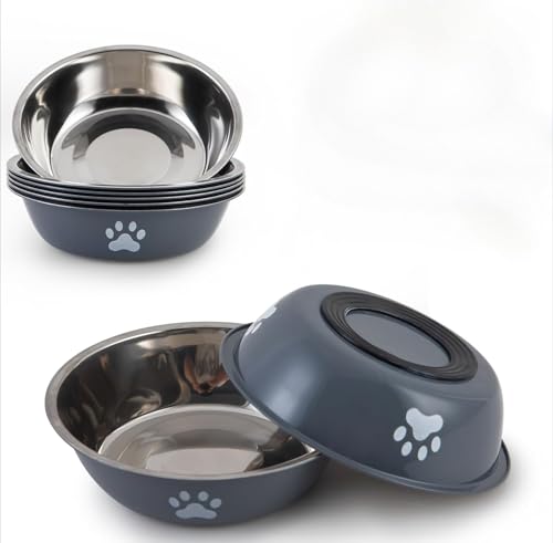 Katzennäpfe aus Edelstahl, rutschfest, Edelstahl, Katzenschüssel, Metall, Katzenschüssel, Schnurrhaar, Müdigkeit, Kätzchen-Teller, flach, breit, Kätzchen-Schalen, Schnurrhaarfreundlicher Futternapf von GYJZZW