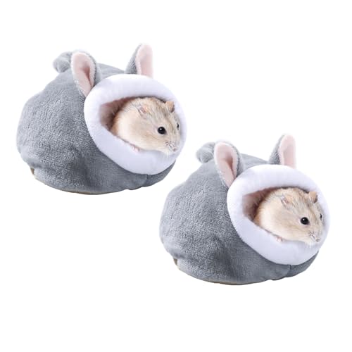 Meerschweinchenbett, gemütliche Kaninchenhäuser und Verstecke, waschbares Meerschweinchenversteck Fleece-Bettwäsche, Schlafen, warmes Häschenbett für kleine Haustiere, Eichhörnchenkäfig-Zubehör (klein von GYJZZW