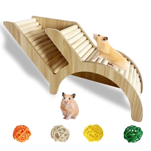 Meerschweinchenversteck Stabiles Hamsterversteck Meerschweinchenhaus mit Kletterleiter für Zwergenrennmäuse und Mäuse, Ratten, andere Kleintiere usw. (massiver, gewölbter Brückentunnel) von GYJZZW