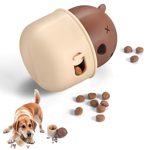 Silikon Hund Slow Feeder Spielzeug - Interaktiver Puzzle-Futterspender & Futterspender für kleine & große Hunde - Anreicherungsspielzeug - lustiges Welpen-Kauspielzeug & Katzen-Leckerli-Spender von GYJZZW