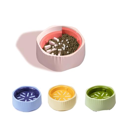 Slow Feeder Hundenapf für große Hunde – Rutschfeste, langlebige, interaktive Puzzle-Schüssel, leicht zu reinigendes Design, um Blähungen und Überessen zu verhindern (Rosa) von GYJZZW