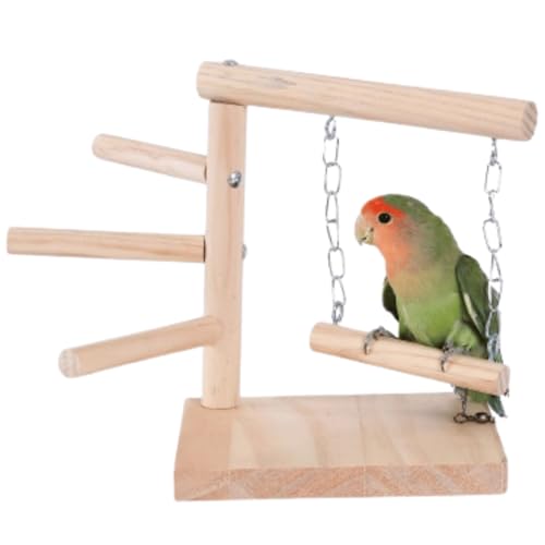 Vogel-Sitzstange, Vogel-Training, tragbare Tischplattform, Papageien-Fitnessstudio für Sittiche, Nymphensittiche, Sittiche, Finken, Wellensittiche, Lovebirds (Original) von GYJZZW