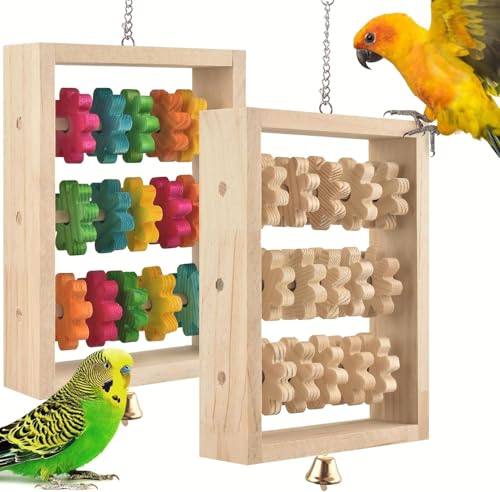 Vogelspielzeug, hängendes Papageien-Kauspielzeug, natürliches Holz-Kaupuzzle, Trainingsblöcke für intellektuelle Entwicklung für Wellensittiche, Sittiche, Sittiche, Lovebird, Kakadu, Amazon-Papageien Vogelspielzeug, hängendes Papageien-Kauspielzeug, natürliches Holz-Kaupuzzle, Trainingsblöcke für intellektuelle Entwicklung für Wellensittiche, Sittiche, Sittiche, Lovebird, Kakadu, Amazon-Papageien von GYJZZW