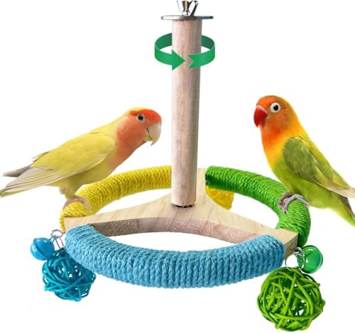 Vogelständer Sitzstange Spielzeug mit Kauspielzeug Papagei Spinning interaktives rotierendes Spielzeug Naturholz Übungsrad Sittich Spielzeug für Wellensittiche Papageien Nymphensittiche Sittiche S Vogelständer Sitzstange Spielzeug mit Kauspielzeug Papagei Spinning interaktives rotierendes Spielzeug Naturholz Übungsrad Sittich Spielzeug für Wellensittiche Papageien Nymphensittiche Sittiche S von GYJZZW