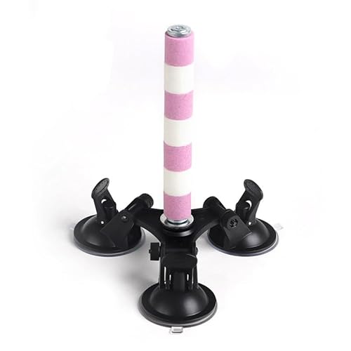 Vogelstange - Fensterstange für Vögel mit starken Saugnäpfen, ideal für kleine bis mittelgroße Vögel (Rosa) von GYJZZW