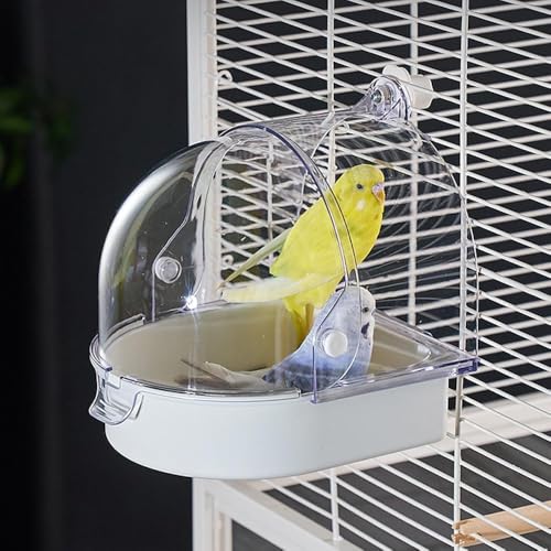 Vogeltränke zum Aufhängen mit Futterspender für Käfig, Multifunktions Papageienbad/Schale/Haus, Vogelkäfig-Zubehör, geeignet für kleine bis mittelgroße Vögel, wie Lovebirds, Finken, Sittiche (A1) Vogeltränke zum Aufhängen mit Futterspender für Käfig, Multifunktions Papageienbad/Schale/Haus, Vogelkäfig-Zubehör, geeignet für kleine bis mittelgroße Vögel, wie Lovebirds, Finken, Sittiche (A1) von GYJZZW