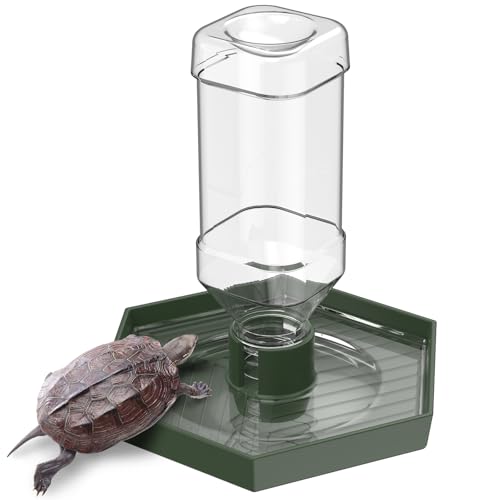 Wasserspender für Schildkröte, Schlange Bartdrache, Reptilien-Terrarium, automatischer Wasserspender für Schildkröte, Gecko, Eidechse und Chamäleon, groß von GYJZZW