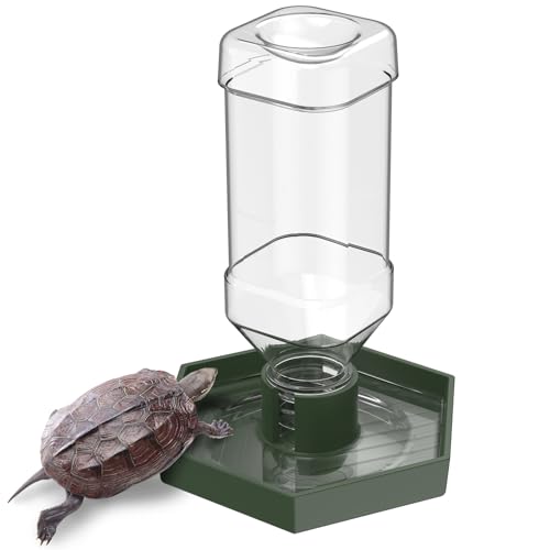 Wasserspender für Schildkröte, Schlange Bartdrache, Reptilien-Terrarium, automatischer Wasserspender für Schildkröte, Gecko, Eidechse und Chamäleon (klein) von GYJZZW