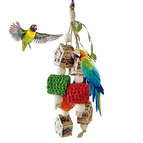 Bird Parrot Swing Kauspielzeug - Parrot Foraging Shredder Toys Shred Hangings Foraging Toys,Großes Vogelspielzeug für Vögel, Ara-Spielzeug, Kakadu-Spielzeug, Graupapagei-Spielzeug, mittelgroße Gyouza von GYOUZA