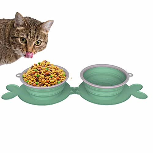 Doppelter Hundenapf | Verschleißfeste Futternäpfe für langsame Katzen aus Silikon | Tragbare Anti-Beating-Näpfe für den Innenbereich von Haustieren, Slow Feeder-Näpfe für kleine, mittelgroße Gyouza Doppelter Hundenapf | Verschleißfeste Futternäpfe für langsame Katzen aus Silikon | Tragbare Anti-Beating-Näpfe für den Innenbereich von Haustieren, Slow Feeder-Näpfe für kleine, mittelgroße Gyouza von GYOUZA