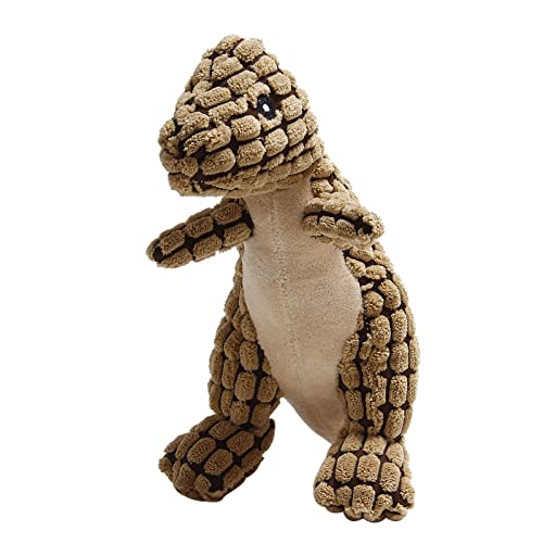 GYOUZA Plüsch-Dinosaurier-Hundespielzeug,Interaktives langlebiges Hundespielzeug - Hund Quietschendes Plüschtier Durable Dog Squeaker Plüsch Gefülltes Durable Chew Dog Toy Für Große, Mittelgroße von GYOUZA