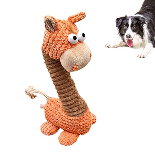 GYOUZA Quietschende Giraffe Hundespielzeug - Süßer Hund Interaktives Welpenspielzeug | Hund Quietschendes Plüschtier Durable Dog Squeaker Plüsch Gefülltes Durable Chew Dog Toy Für Große, Mittelgroße von GYOUZA