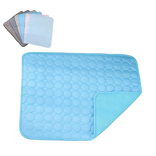 GYSFCJHYLU Ice Silk Kühlmatte für Haustiere, maschinenwaschbar, dreilagiges System für sofortige Kühlung, geeignet für Hundehütten, Sofas, Betten, Böden und Autos von GYSFCJHYLU