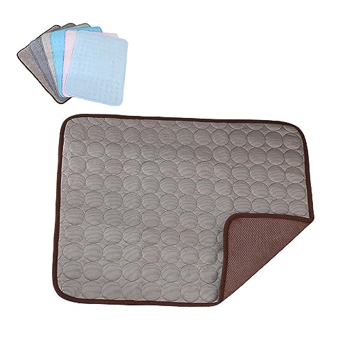 GYSFCJHYLU Ice Silk Kühlmatte für Haustiere, maschinenwaschbar, dreilagiges System für sofortige Kühlung, geeignet für Hundehütten, Sofas, Betten, Böden und Autos von GYSFCJHYLU