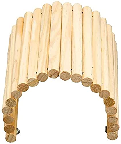 Hamsterunterstand Hamsterbogen Brücke Spielzeug Holz Regenbogen Brücke Kleine Tiere Spielzeug Holz Leiter Bogen Brücke für Hamster Igel Maus Ratte Meerschweinchen Kleintier (Holz) von GYYJW