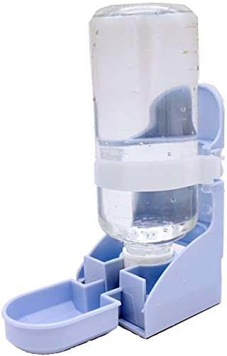 Kaninchen Wasserflasche kein Tropfen 500 ml hängender Wasserbrunnen Automatischer Spender Wasserzufuhr für Kaninchen, Chinchilla, Meerschweinchen, Igel, Frettchen (blau) von GYYJW
