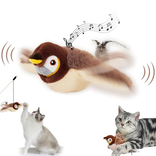 GYZOMKBIU Interaktives Zwitschern Vogel Katzenspielzeug, 2025 Neues Fliegender Vogel Katzenspielzeug, Fliegender Vogel Katzenspielzeug für Indoor-Katzen, Interaktives Zwitschern Vogel Katzenspielzeug GYZOMKBIU Interaktives Zwitschern Vogel Katzenspielzeug, 2025 Neues Fliegender Vogel Katzenspielzeug, Fliegender Vogel Katzenspielzeug für Indoor-Katzen, Interaktives Zwitschern Vogel Katzenspielzeug von GYZOMKBIU