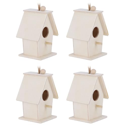 4pcs Hanging Typ Holz Vogel Haus Vogel Holz Vogelhaus für Gartendekoration mit Weicher Textur Klares Holzkorn Einzigartige Form Einzigartige Form 4pcs Hanging Typ Holz Vogel Haus Vogel Holz Vogelhaus für Gartendekoration mit Weicher Textur Klares Holzkorn Einzigartige Form Einzigartige Form von GYZOUKA