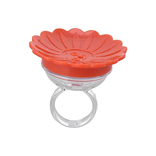 GYZOUKA 4pcs Finger Feeder Handheld Feeder Outdoors Hauthaut Hellfarbene Multifunktionen Kompakt für Naturliebhaber Fenster Vogelbeobachtung (Rot) von GYZOUKA
