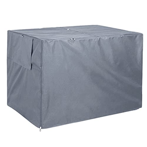 Hundekistenabdeckung Wassersicher 210d Oxford Fabric Pet Kennelabdeckung mit Maschenfenstern & Aufbewahrungstasche, 25x20x19in (Grau) von GYZOUKA