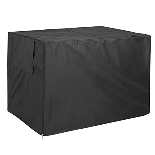 GYZOUKA Hundekistenabdeckung Wassersicher 210d Oxford Fabric Pet Kennelabdeckung mit Maschenfenstern & Aufbewahrungstasche, 25x20x19in (Schwarz) von GYZOUKA