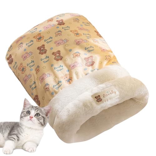 Haustier Schlafsack - Katzen Nest Bett | Gemütliche Wärmende Waschbare Kleintierhöhle Zum Ausruhen Zuhause Draußen Herbst Winter Haustier Schlafsack - Katzen Nest Bett | Gemütliche Wärmende Waschbare Kleintierhöhle Zum Ausruhen Zuhause Draußen Herbst Winter von GZBMEZS