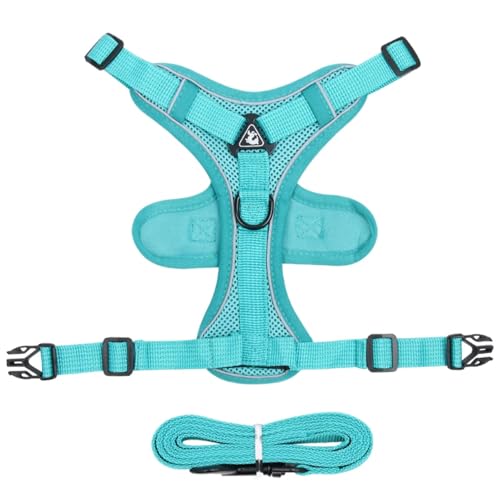 Katzengeschirr Escape Beweis - Heavy Duty Welpe Blei, einfache Kontrolle Anti-Escape-Katzengeschirr, reflektierendes Katzengeschirr und Blei für Spaziergänge im Freien von GZBMEZS