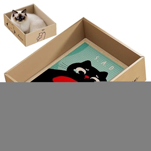 Kratzunterlage für Katzen, -Kratzer, Wellpapier, kratzfest, Haustierzubehör, Spielzeug zum Schleifen der Kralle, hält gesund, lindert Langeweile von GZBMEZS