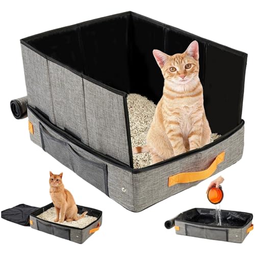 Reise Katzentoilette - Faltbares Katzenklo Mit Deckel,Kotwanne Mit Stabiler Boden Und Reißverschluss Für Reise Stubenreinheit Outdoor Auto Camping Flugzeug Hotel Reise Katzentoilette - Faltbares Katzenklo Mit Deckel,Kotwanne Mit Stabiler Boden Und Reißverschluss Für Reise Stubenreinheit Outdoor Auto Camping Flugzeug Hotel von GZBMEZS