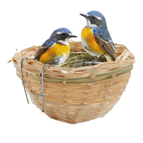 Sittich Nistkasten,Handgewebtes Natürliches Vogel Nest | Terrassen Garten Deko Für Zucht Schlafplatz Voliere Baumaussicht Winter Sittich Nistkasten,Handgewebtes Natürliches Vogel Nest | Terrassen Garten Deko Für Zucht Schlafplatz Voliere Baumaussicht Winter von GZBMEZS