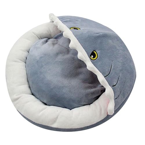Überdachtes Katzenbett, Katzenhöhlen für Hauskatzen,Warmes, halbgeschlossenes Katzenbett, Katzenhöhle mit Hai-Design - Kätzchenbett, weicher, bequemer Katzenversteck für Zuhause, drinnen, Winter Überdachtes Katzenbett, Katzenhöhlen für Hauskatzen,Warmes, halbgeschlossenes Katzenbett, Katzenhöhle mit Hai-Design - Kätzchenbett, weicher, bequemer Katzenversteck für Zuhause, drinnen, Winter von GZBMEZS