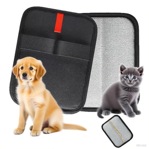 Elektrostatischer Tierhaarentfernungshandschuh – wiederverwendbarer Katzen- und Hundehaarentferner für Möbel, Couch, Teppich, Autositz, Vorhänge und Kleidung – Tierhaarentferner-Werkzeug (1) von GZLT