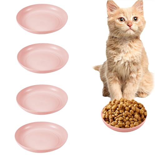 Futternapf für Katzen, flache Futternäpfe für Katzen, nasse flache Näpfe, Schnurrhaar, ermüdungsfrei, Kunststoff, niedlicher Futternapf für Haustiere, Hunde, Kleintiere von GZTFPQ