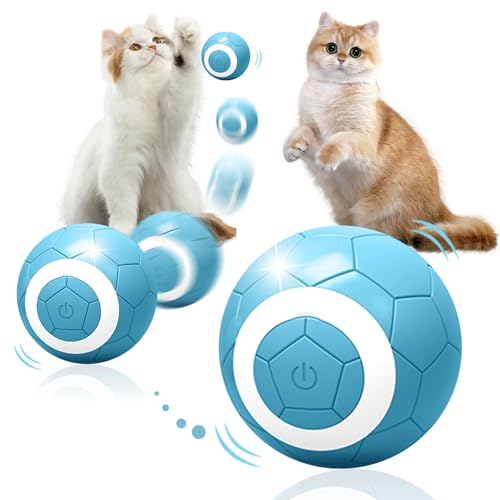 GZWY Interaktives Hunde Ball Spielzeug, Hundespielzeug Ball Intelligenz Unzerstörbar, Strapazierfähiger Rollender Ball Interaktives Hundespielzeug für Welpen/Kleine/Mittlere Hunde (blau) von GZWY