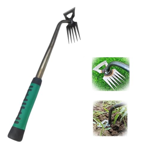Unkrautstecher Edelstahl, Gartenwerkzeug Unkraut Entferner Gerät, Gartengeräte Wurzeljäter,Garten Zubehör Manuelles Unkrautjätgerät,Manueller Weeder Löwenzahnzieher Rasenmäher für Garten Rasen Hof (A) von GZWY