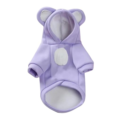 GabChi Jerséis para perros Perro Lindo Abrigo De Peluche En Invierno Sudadera Con Capucha Ropa Térmica Ropa De Mascota Abrigo De Perro Gato-Oso Púrpura-Extra Grande von GabChi