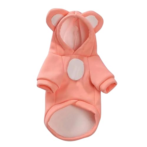 GabChi Jerséis para perros Perro Lindo Abrigo De Peluche En Invierno Sudadera Con Capucha Ropa Térmica Ropa De Mascota Abrigo De Perro Gato-Oso Rosa-Xs von GabChi