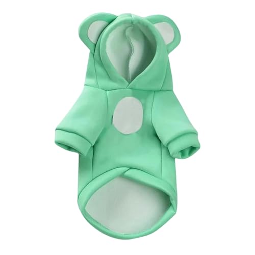 GabChi Jerséis para perros Perro Lindo Abrigo De Peluche En Invierno Sudadera Con Capucha Ropa Térmica Ropa De Mascota Abrigo De Perro Gato-Oso Verde-Xs von GabChi
