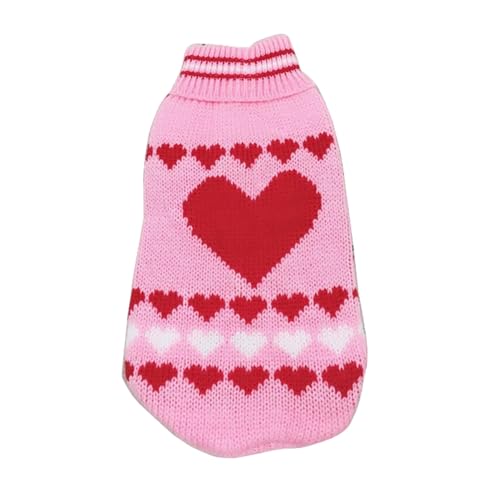 GabChi Katzenpullover Ropa De Mascotas Cálidas De Invierno Productos Lindos De Ropa De Vestuario De Gato Para Animales-Amor Rosa-Dieciséis von GabChi