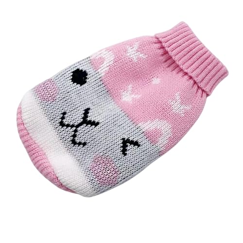 GabChi Trikot de Perros Ropa De Perro De Invierno Ropa De Perro Tibio Ropa De Mascota Bata De Tejido De Tejido De Tejido De Tejido De Tejido De Tejido-Conejo Rosa-L von GabChi