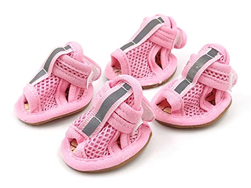Atmungsaktive Netz-Hundesandalen für den Sommer, Welpenpfotenschutz, Outdoor-Haustier-Sandalen für kleine Hunde, Rosa, Größe 2 Atmungsaktive Netz-Hundesandalen für den Sommer, Welpenpfotenschutz, Outdoor-Haustier-Sandalen für kleine Hunde, Rosa, Größe 2 von GabeFish