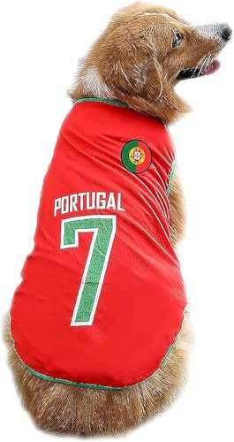 GabeFish Hunde-Weltmeisterschafts-T-Shirt für Haustiere, Fußballtrikot, Sport, Fußball, Nationalmannschaft, Weste, Katze, Sommer, coole Kleidung, Kleidung, Portugal, Größe 6XL GabeFish Hunde-Weltmeisterschafts-T-Shirt für Haustiere, Fußballtrikot, Sport, Fußball, Nationalmannschaft, Weste, Katze, Sommer, coole Kleidung, Kleidung, Portugal, Größe 6XL von GabeFish